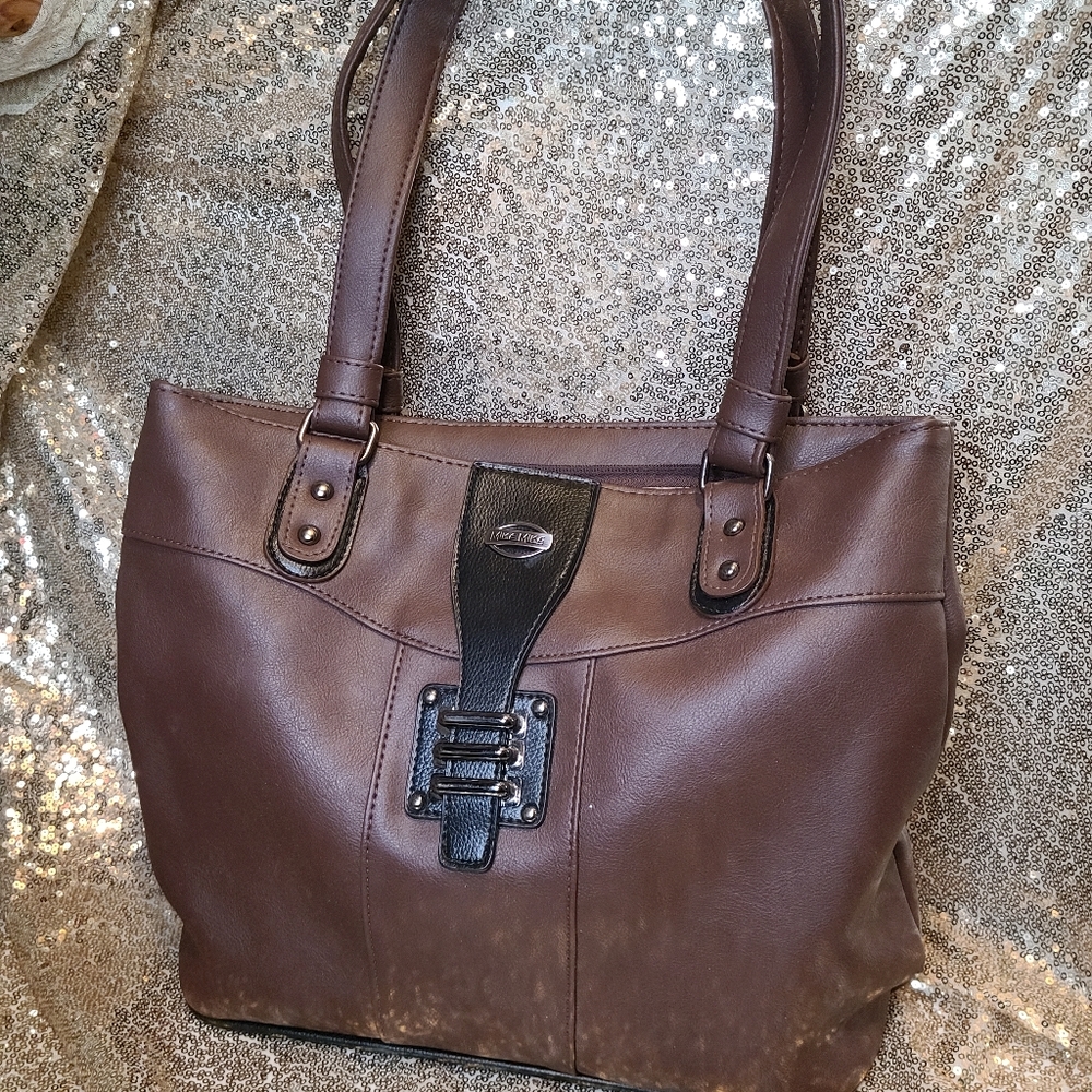 Brown leather purse